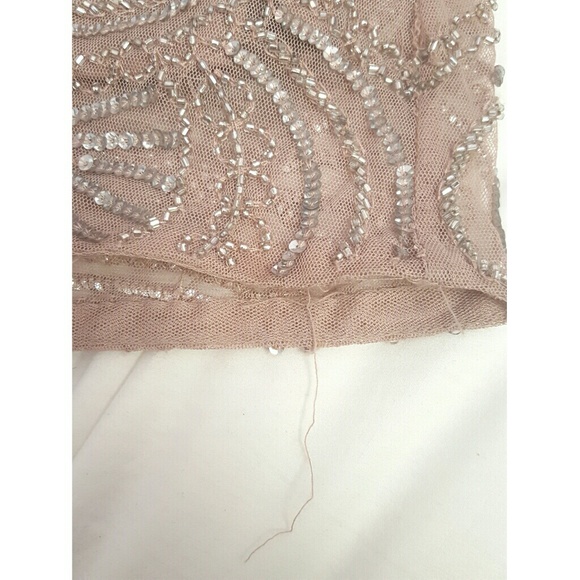 Aidan Mattox Beaded Illusion Long Sleeve Gown - Picture 5 of 8